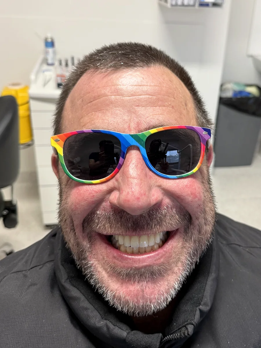 Patient smiling after treatment